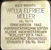 Stolperstein Wella Elfriede Mueller Dresdener Str.16